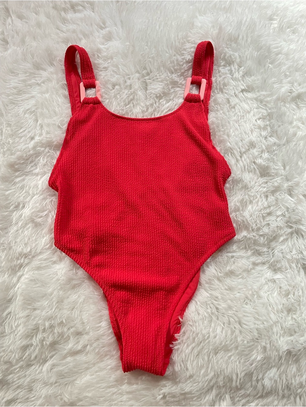 Aerie women’s Red Textured One-Piece Swimsuit, 🩱 size M